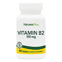 Рибофлавін, Вітамін B-2, Vitamin B-2, Nature's Plus, 100 мг, 90 таблеток