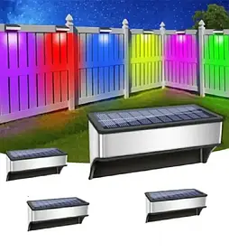 Світильник садовий на сонячній батареї, різнобарвний, 4 шт. у комплекті