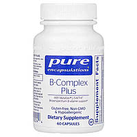 Вітаміни групи B (збалансована вітамінна формула), B-Complex Plus, Pure Encapsulations, для підтримки росту червоних кров'яних