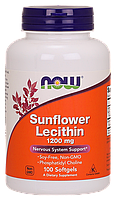 Соняшниковий лецитин, Sunflower Lecithin, Now Foods, 1200 мг, 100 гелевих капсул