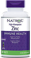 Цинк з високим ступенем поглинання, натуральний ананасовий смак, High Absorption Zinc, Natrol, 60 жувальних таблеток