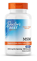 Метилсульфонілметан, МСМ, Best MSM, Doctor's Best, 1000 мг, 180 капсул