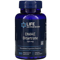 DMAE (диметиламіноетанол), DMAE Bitartrate, Life Extension, 150 мг, 200 капсул