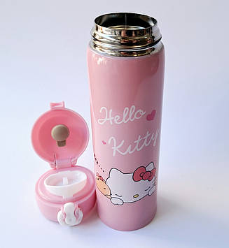 Термос дитячий з нержавіючої сталі 0.5л Hello Kitty NN-022 рожевий