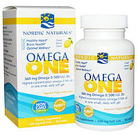 Омега, Omega One, Nordic Naturals, лимонний смак, 30 капсул