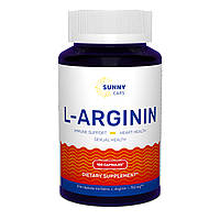 L-аргінін, L-аrginine Powerfull, Sunny Caps, 750 мг, 100 капсул