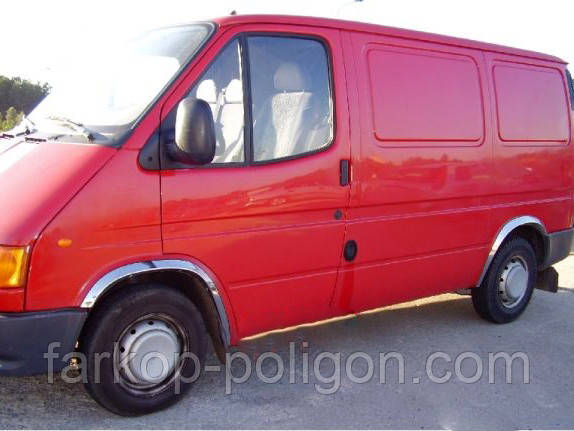 Накладки на арки (4 шт, нерж) для Ford Transit 1991-2000 рр, фото 1