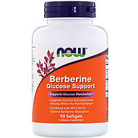 Підтримка рівня глюкози з берберином, Berberine Glucose Support, Now Foods, 90 гелевих капсул