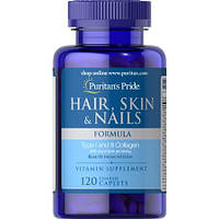 Формула для волосся, шкіри, нігтів, Hair Skin Nails Formula, Puritan's Pride, 120 каплет