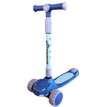 Самокат триколісний дитячий (колеса PU матеріал, світлові ефекти) SC816 Фіолетовий