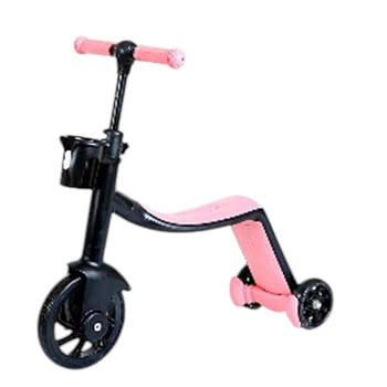 Самокат-біговел триколісний (колеса EVA матеріал) SC823 Рожевий