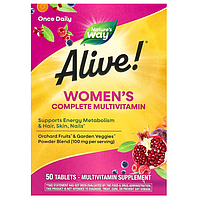 Мультивітаміни для жінок, Alive! Women's Complete Multivitamin, Nature's Way, 50 таблеток