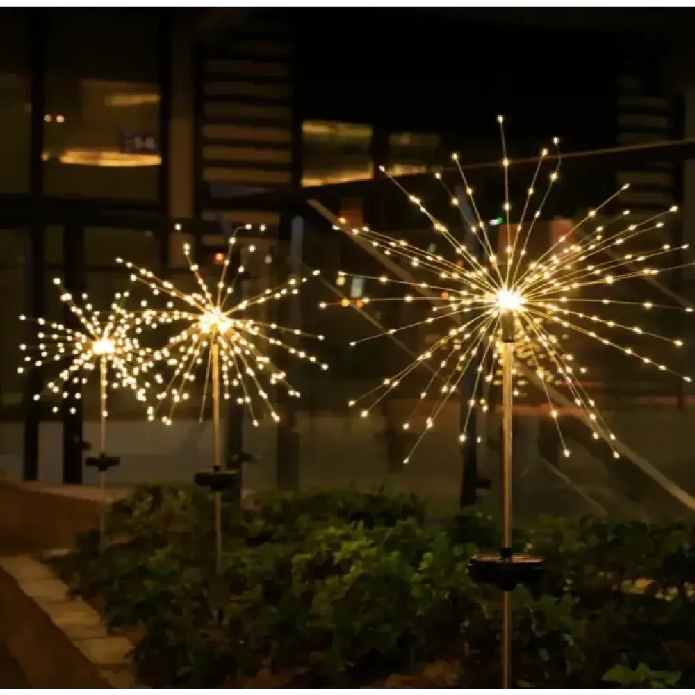Вуличний садовий світильник на сонячній батареї "Фейєрверк" 60 LED