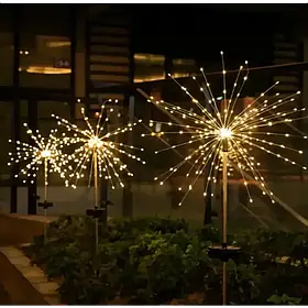 Вуличний садовий світильник на сонячній батареї "Фейєрверк" 60 LED