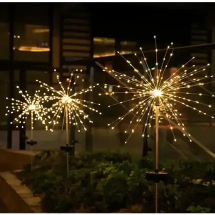 Вуличний садовий світильник на сонячній батареї "Фейєрверк" 60 LED, фото 1