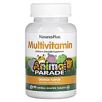 Мультивітаміни та мінерали для дітей, Multi-Vitamin & Mineral Supplement, Nature's Plus, апельсиновий смак, 90 таблеток у формі