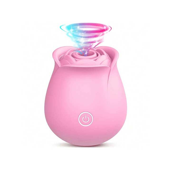 Кліторальний вакуумний вібратор Red Rose Рожевий, фото 1