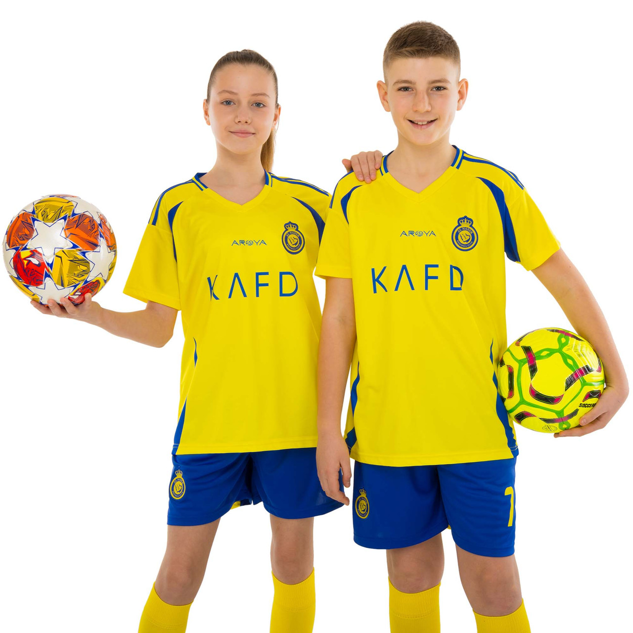 Форма футбольна дитяча р.145-150 см. Аль-Наср Рональдо 7 Al Nassr Ronaldo 7  домашня 2025 SP-Sport CO-4655