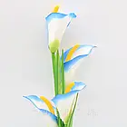 Садовий світильник із сонячною панеллю 42,5см (1шт) Calla Lily, Лілія, Блакитний / Газонний ліхтар для саду, фото 3