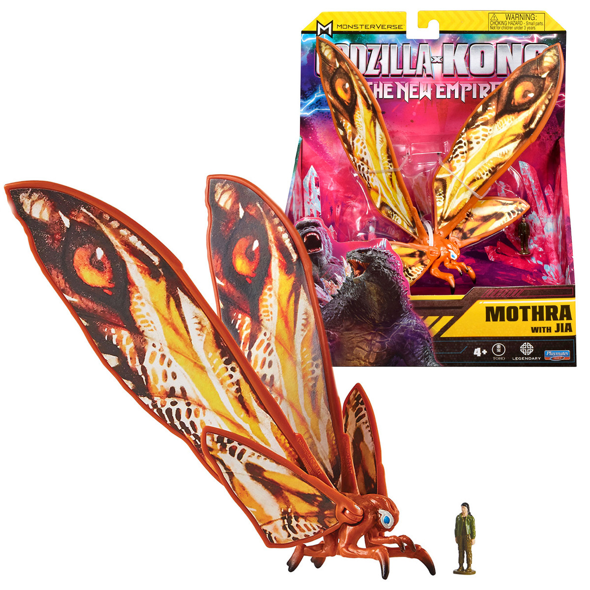 Набір іграшкових фігурок Godzilla vs. Kong Мотра 15см з Джією 2,5см (35207), фото 1