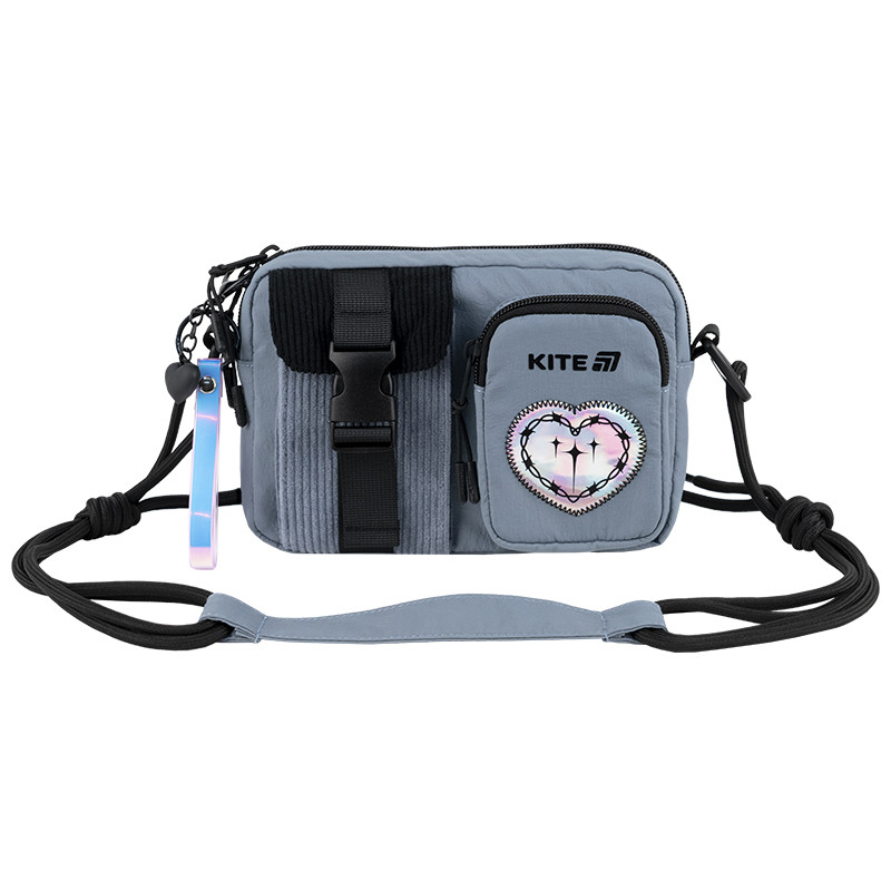 Сумка-кросбоді Kite Education teens K25-2522-3  20x14x5  сірий