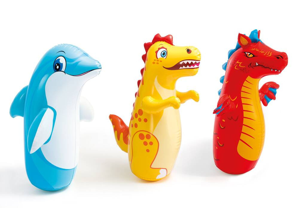 Дитяча надувна іграшка - неваляшка Intex 44669 дельфин