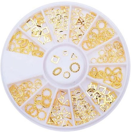 Фігури для нігтів Lpnails у каруселі золото