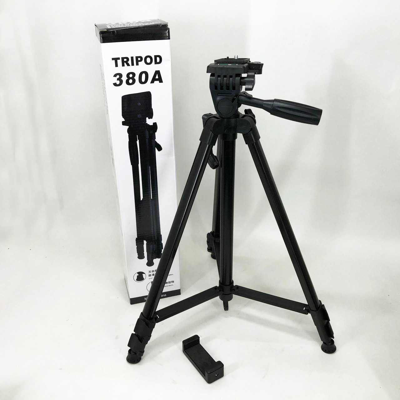 Штатив для камери, телефону, трипод, тринога TriPod 380A 0.50-1.35м, Штатив розкладний для фото, фото 1