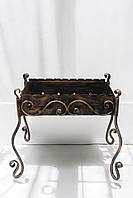 Кований мангал розбірний ніжки знімні барбекю сталь 3 мм