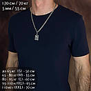 Цепочка чоловіча Бісмарк і ладанка Святий Миколай іконка срібло 925, фото 2