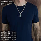 Цепочка чоловіча Бісмарк і ладанка Святий Миколай іконка срібло 925, фото 8