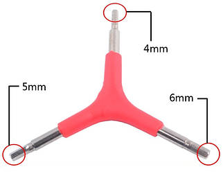 Вело ключ Y-подібний під шестигранники 4 / 5 / 6 мм