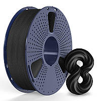 Пластик філамент для 3Д-друку SUNLU PETG-CF Black (09741111E), Reusable Spool, 1.75мм, 1кг, 240-250°C, Чорний