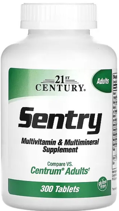 Вітаміни та мінерали для чоловіків 21st Century Multivitamin & Multimineral Supplement Adults	300 таб