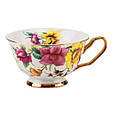 Керамічна чашка із блюдцем "Vintage Bloom" у вишуканому дизайні 200 мл, фото 2