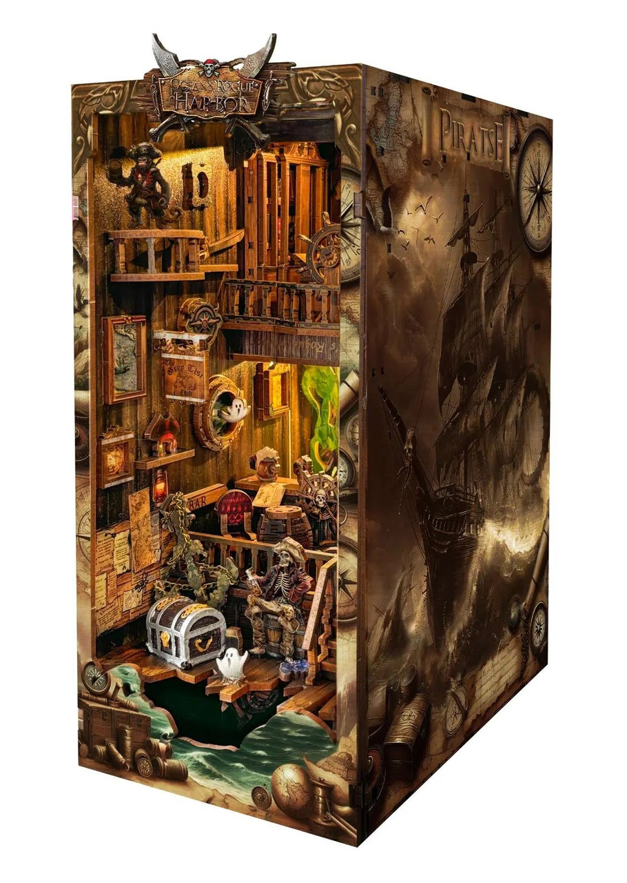 Бук Нук Корабель-примара Нового Світу Інтер'єрний конструктор New World Ghost Ship DIY Book Nook Kit SQ-36