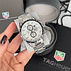Стильний чоловічий наручний годинник Tag Heuer Carrera Silver-White, фото 6