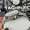 Стильний чоловічий наручний годинник Tag Heuer Carrera Silver-White, фото 5