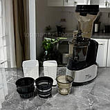 Шнекова соковижималка 3в1 Zepline 3000 Вт з морозивницею 0.3 л електро соковижималка для твердих фруктів, фото 3