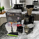 Шнекова соковижималка 3в1 Zepline 3000 Вт з морозивницею 0.3 л електро соковижималка для твердих фруктів, фото 5