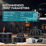 Пластик SUNLU PETG-CF Black, Reusable Spool, 1.75мм, 1кг, 240-250°C, Чорний філамент для 3Д-друку, фото 6