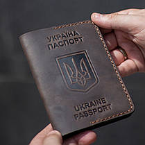 Обкладинка на паспорт коричнева, фото 3