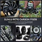 Пластик SUNLU PETG-CF Black, Reusable Spool, 1.75мм, 1кг, 240-250°C, Чорний філамент для 3Д-друку, фото 10
