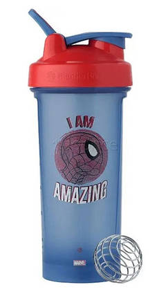 Шейкер Blender Bottle Classic Loop Pro Spider Man 820 мл блакитний, фото 1