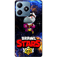 Силіконовий бампер чохол для Realme C63 з Героим Космічний Бравл Білий Ворон