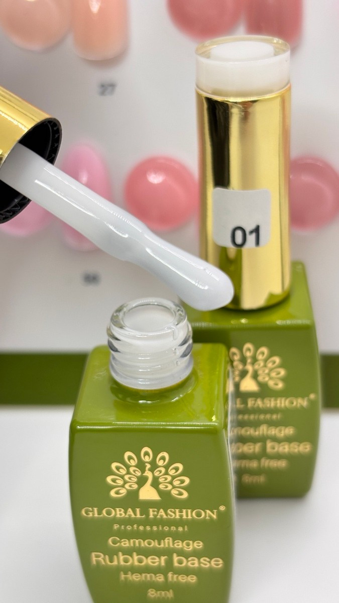 Камуфлювальна каучукова база Global Fashion Rubber Base Hema Free, #1