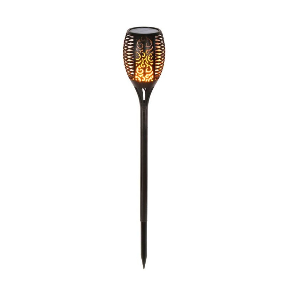 Водонепроникний садовий ліхтар на сонячній батареї з ефектом полум'я Solar flame 2 шт 52 см