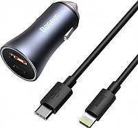 Baseus Golden USB + USB-C, QC4.0+, PD, SCP, 40W + Cable, фото 2