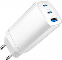 Gembird GaN USB QC3.0 27W 2xType-C max 65W White, фото 3