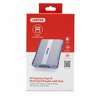 Unitek reader kart memory CF Express, SD/microSD, USBA 10 Gbs + HUB, фото 3